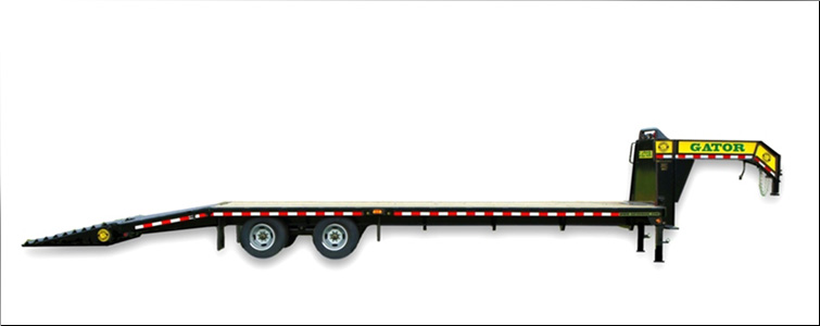 Gooseneck Flat Bed Equipment Trailer | 20 Foot + 5 Foot Flat Bed Gooseneck Equipment Trailer For Sale   Fayette County, Tennessee